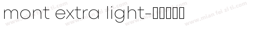 mont extra light字体转换